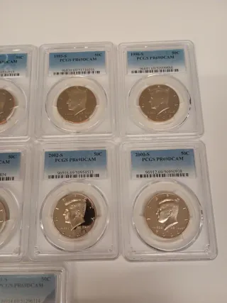 Medallas Kennedy 1992-2001 PCGS