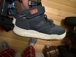 Zapatos niño azul y marrón talla 32