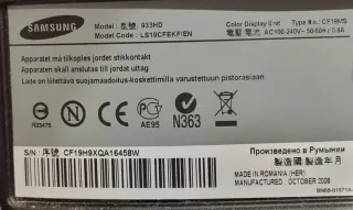 Monitor Samsung SyncMaster 933HD 19 pollici con sintonizzatore TV digitale e altoparlanti