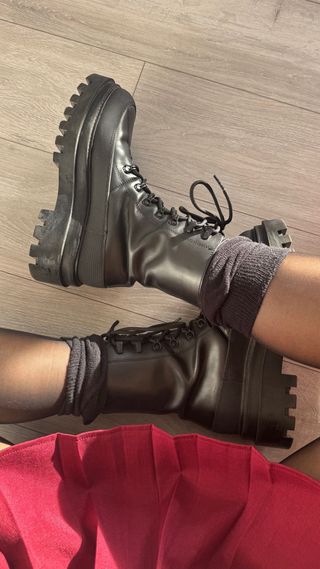 Botas de Piel Calvin Klein Negras.