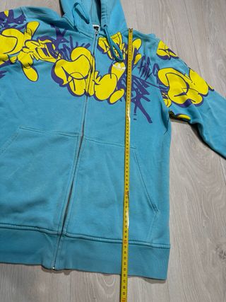 Sudadera Adidas Y2K Graffiti Azul y Amarillo 00s