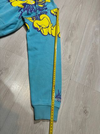 Sudadera Adidas Y2K Graffiti Azul y Amarillo 00s