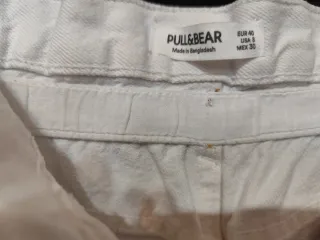 Vaqueros cortos blancos