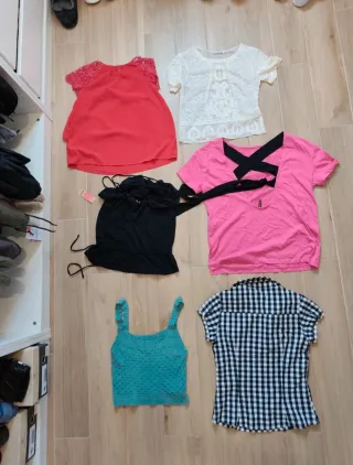 Lote 6 Camisetas Verano Mujer Talla S