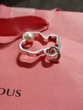 Colgante silueta Plata y Perla