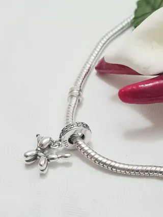 Charm cane palloncino argento S925