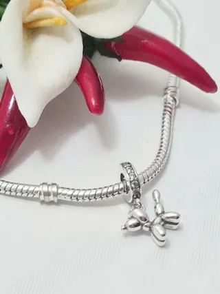 Charm cane palloncino argento S925