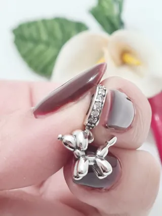Charm cane palloncino argento S925