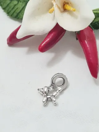 Charm cane palloncino argento S925