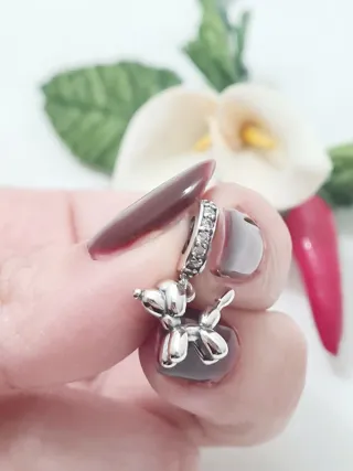 Charm cane palloncino argento S925