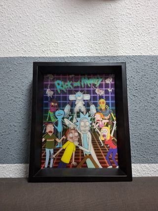 Pósters efecto 3D Rick y Morty