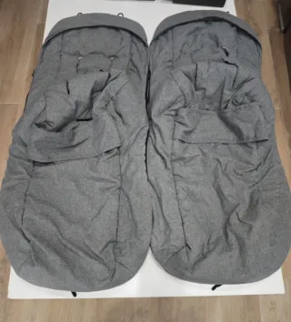 Conjunto Saco Bugaboo Gris melange.