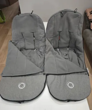 Conjunto Saco Bugaboo Gris melange.
