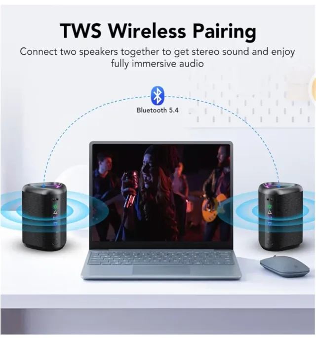 Altavoz Bluetooth Portátil Potente Inalámbrico