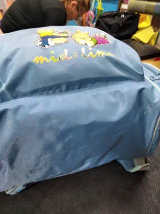 Mochila infantil azul con dibujos