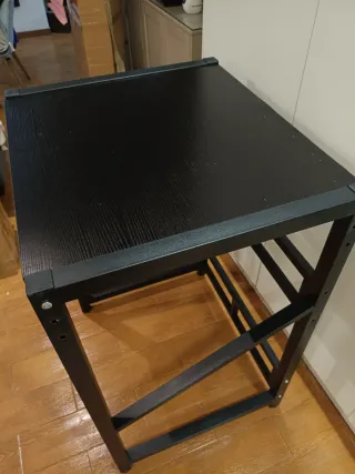 Mesa alta metal y madera