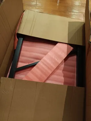 Mesa alta metal y madera