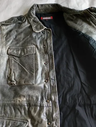 Cazadora hombre en piel envejecida