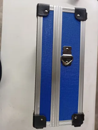 Maletín rígido aluminio azul