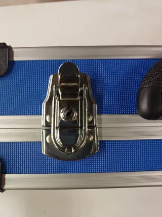 Maletín rígido aluminio azul