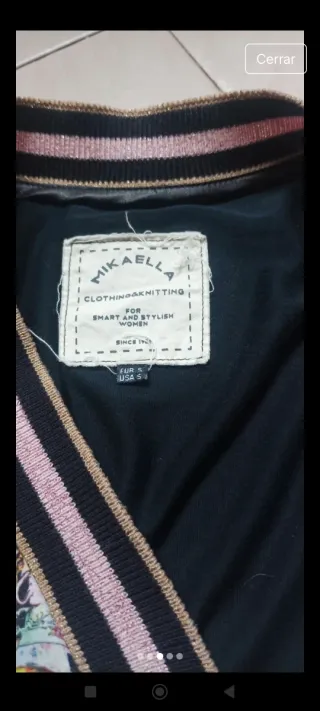 Chaqueta bomber estampada