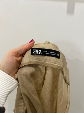 Falda midi Zara beige Talla XS