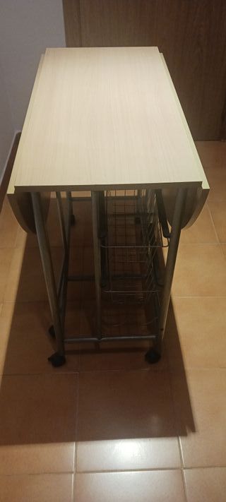 Mesa Cocina Extensible Madera y Metal