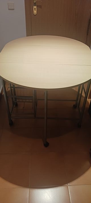 Mesa Cocina Extensible Madera y Metal