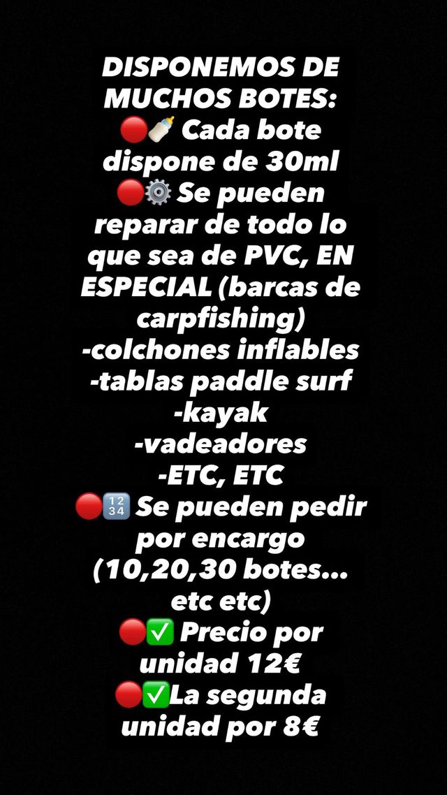 Pegamentos PVC barcas