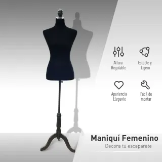 Maniquí Costura Ajustable 130-168cm Trípode