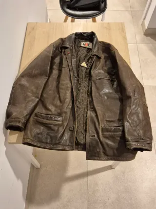 Chaqueta Cuero Vintage MDK Talla L