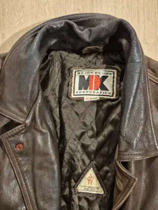 Chaqueta Cuero Vintage MDK Talla L