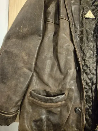 Chaqueta Cuero Vintage MDK Talla L