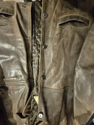 Chaqueta Cuero Vintage MDK Talla L