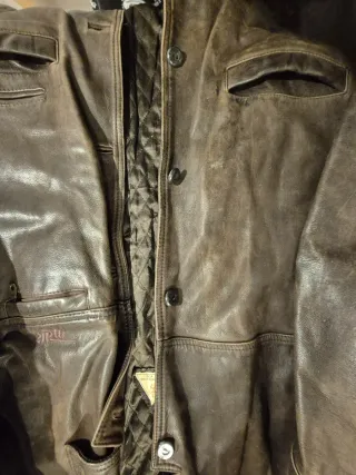 Chaqueta Cuero Vintage MDK Talla L