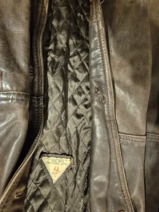 Chaqueta Cuero Vintage MDK Talla L