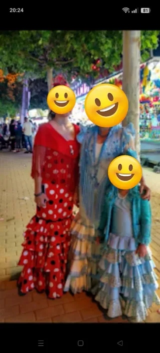 Vestido Flamenca Rojo y Blanco