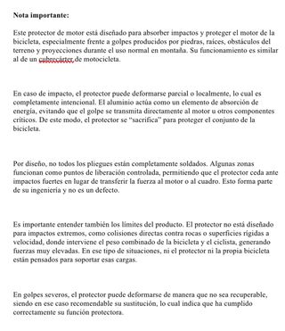 Protector motor Specialized 3ª gen