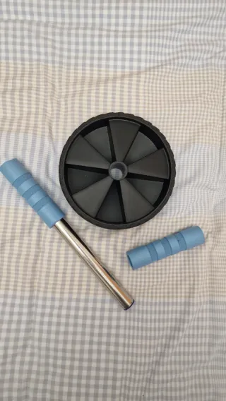 Rodillo Abdominal Negro y Azul