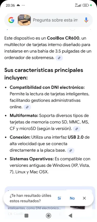 Multilector Tarjetas Coolbox CR600 DNI Electrónico