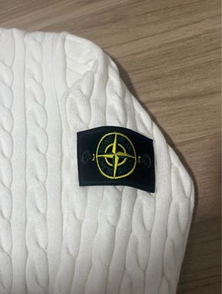Jersey Stone Island trenzado blanco Talla S