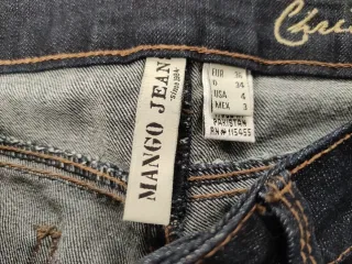 Pantalón vaquero Mango azul