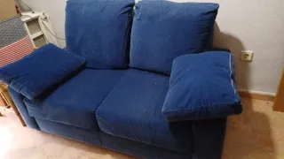 Sofá de 2 plazas azul