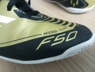 Zapatillas Futbol Sala Adidas Messi F50 Oro/Negro