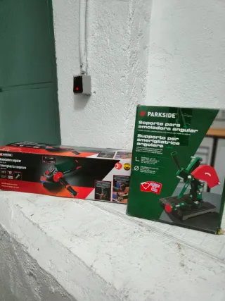 Soporte amoladora angular Parkside + amoladora