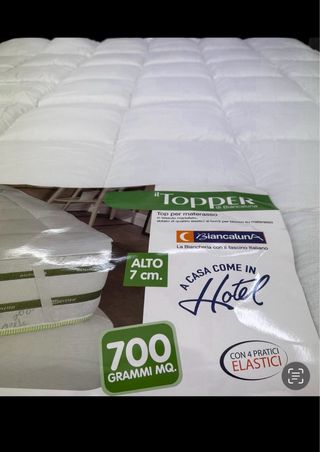 Topper Biancaluna Matrimoniale 7 cm