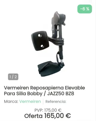 Silla de ruedas Vermeiren con reposapiés elevables