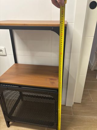 Mueble auxiliar metal y madera