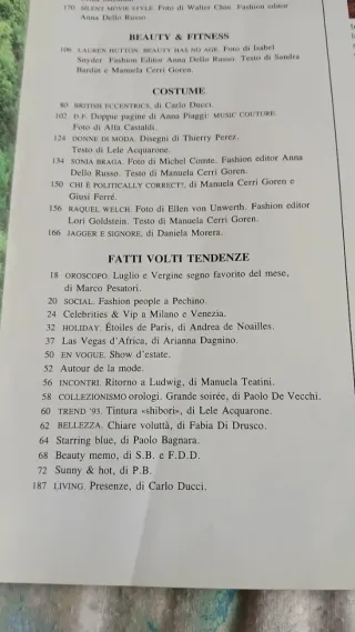Vogue Italia n.515 luglio 1993 linda evangelista