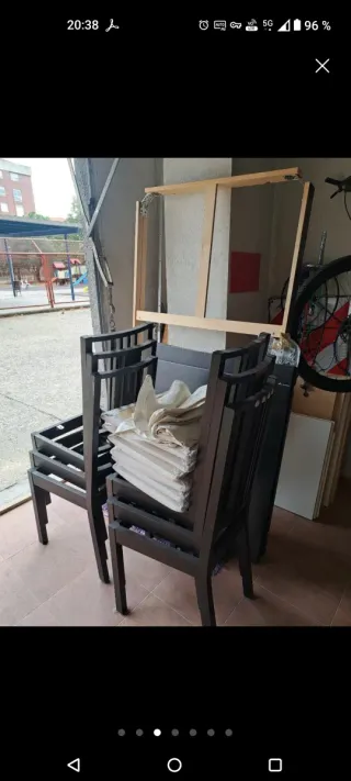 Sillas comedor negras (6 unidades)